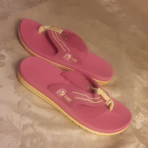 USC Reinbow Sandals Rainbow Red and Yellow Women's Size 9.0 - Picture 1 of 11